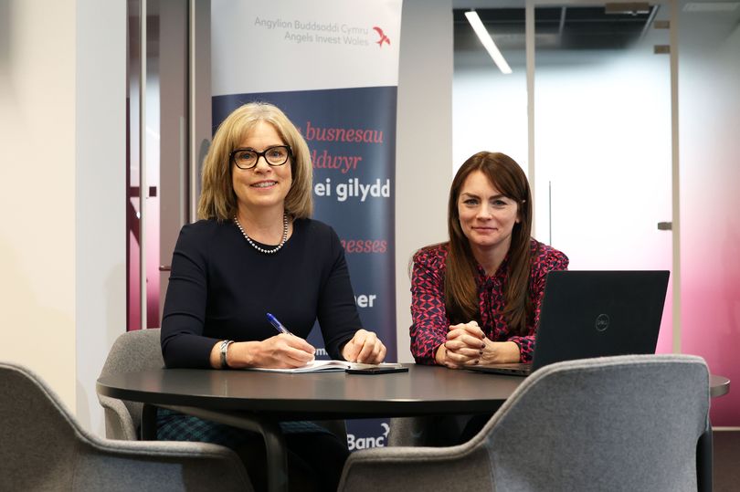 Lead investor Jill Jones, right, with Carol Hall, investment manager with Angels Invest Wales